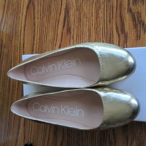 Calvin Klein Metallic Flats